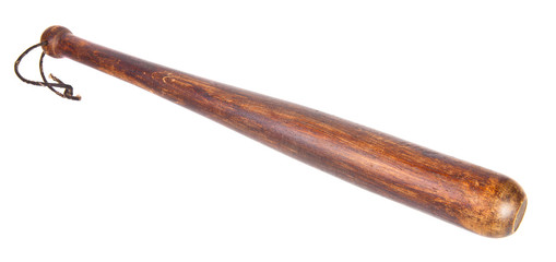 wooden bat on a white background