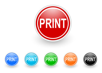 print icon vector set