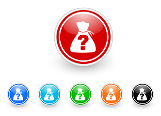 riddle icon vector set