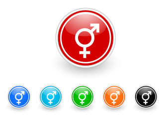 sex icon vector set
