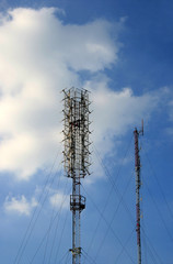 Antenna with blue sky