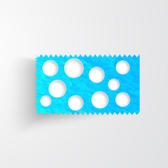 Vector watercolor circle. Vintage paper texture.