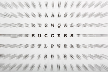 Crossword letters, focus on word success