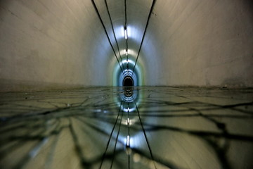 artificial tunnel with neon lights © jasastyle