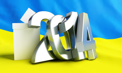 Elections in Ukraine 2014 on a white background