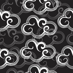 Cloudy dackground. Vector seamless texture