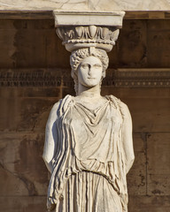 Caryatid ancient statue, erechteion temple, Athens Greece © Dimitrios
