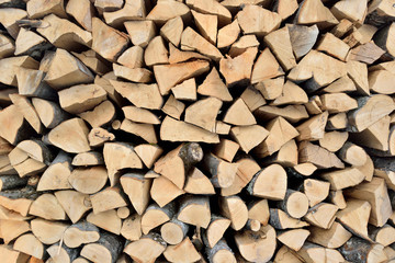 stack of wood of fire wood