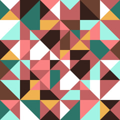 Retro seamless pattern geometric shapes