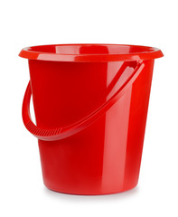Red plastic bucket © Coprid
