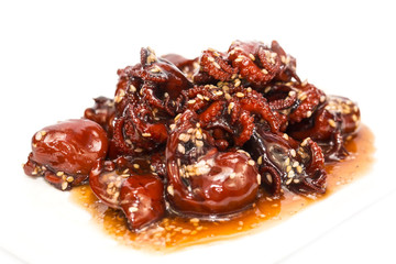 octopus salad vegetable in spicy sauce