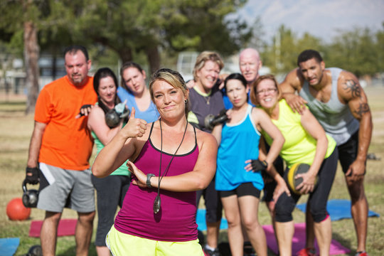 Thumbs Up Exercise Instructor - Powered by Adobe