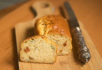 Olive and sun dried tomato bread loaf