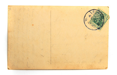 old empty postcard