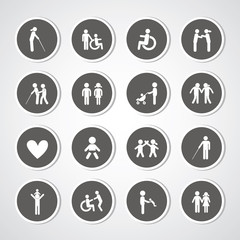 Family icon set