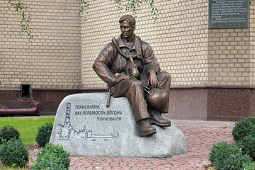 Monument of Firefighters in Kiev, Ukraine