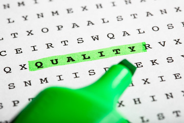 Text marker on word puzzle - quality