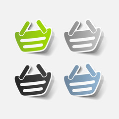 realistic design element: food basket