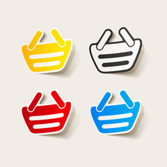 Obraz premium realistic design element: food basket