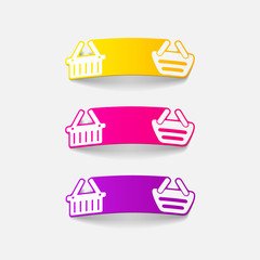 realistic design element: food basket