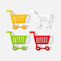 realistic design element: grocery cart