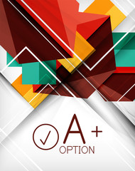 Infographic geometrical shape abstract background