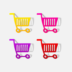 realistic design element: grocery cart