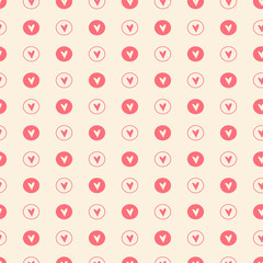 Seamless pattern with hearts. Valentines day background