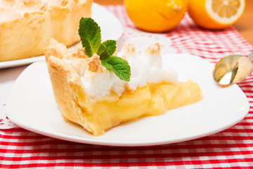 Homemade lemon pie