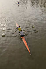 Rowing in the river