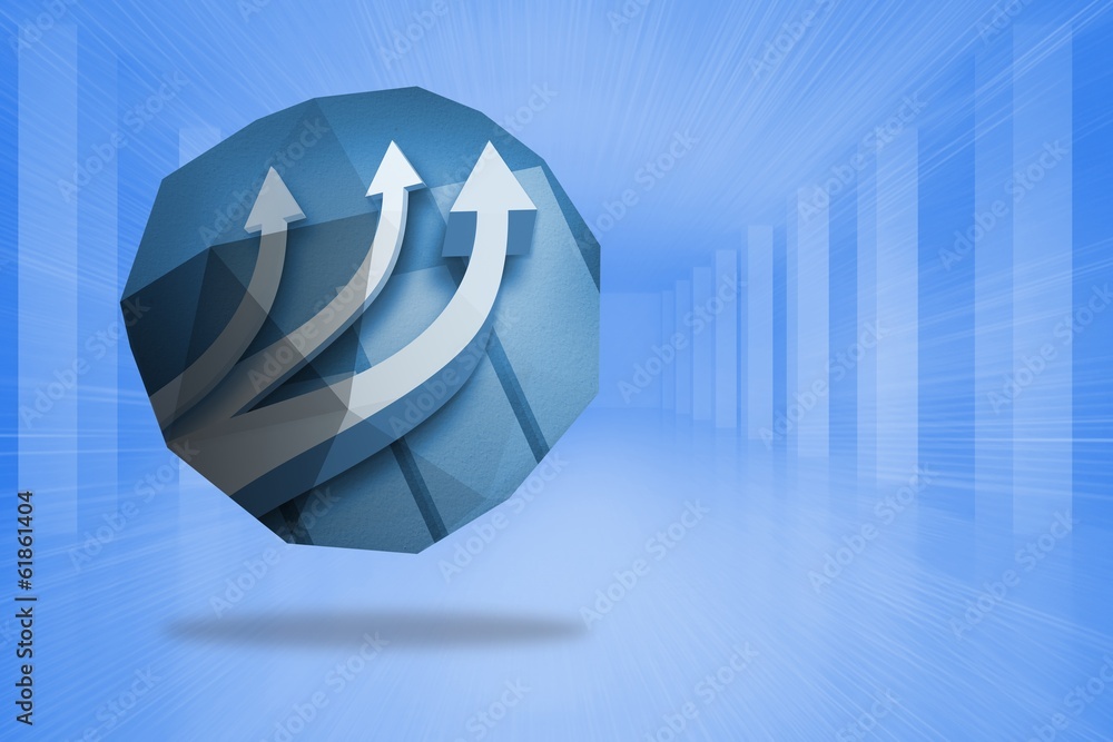 Poster Composite image of arrows on abstract screen