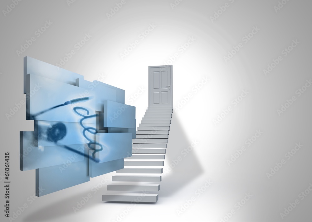Poster Composite image of idea on abstract screen