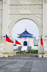 Front gate of Chiang Kai Shek (CKS) memorial hall in Taipei City