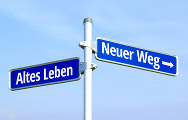 Obraz premium Altes Leben - Neuer Weg