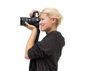 Beautiful female photographer
