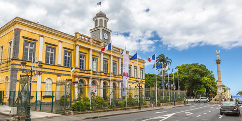 Townhall of Saint-Denis, La Réunion - obrazy, fototapety, plakaty