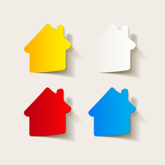 realistic design element: house, building