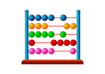 Abacus on white background