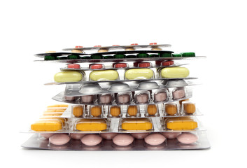 Tablettenmix gestapelt vertikal
