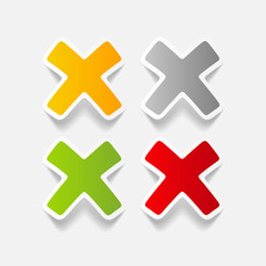 Obraz premium realistic design element: cross, no