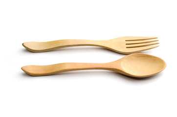wooden fork and spoon