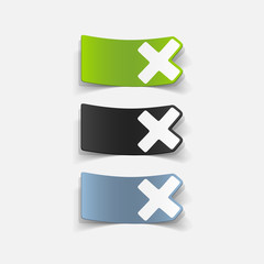 Obraz premium realistic design element: cross, no