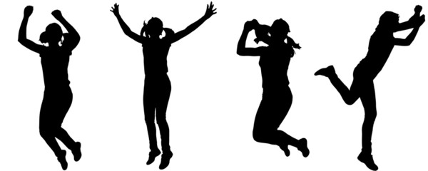 Vector silhouette of a woman.