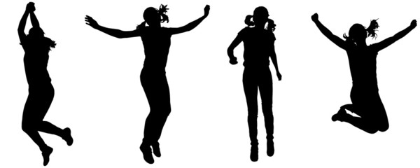 Vector silhouette of a woman.