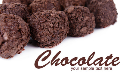Delicious chocolates close-up