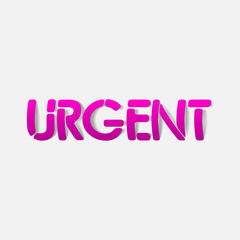 realistic design element: urgent