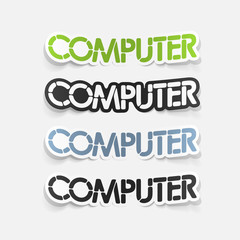 realistic design element: computer