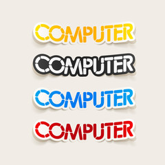 realistic design element: computer