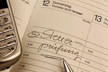 Eintrag im Kalender: Steuerprüfung