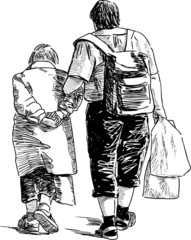 grandmother and grandson